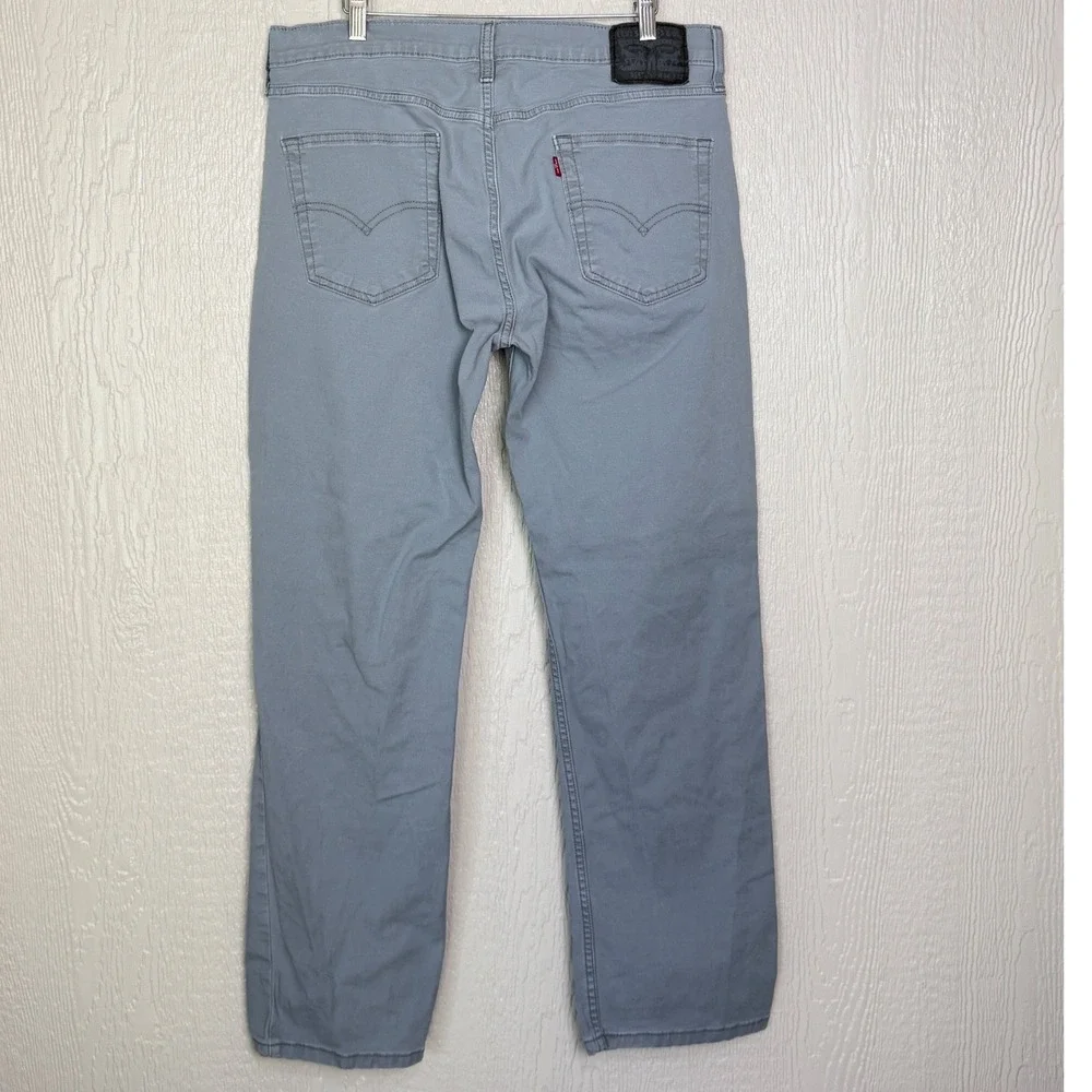 Levis 541 Athletic Taper Pants Mens 34x32 Blue Gray Twill Chino 5-Pocket 2005